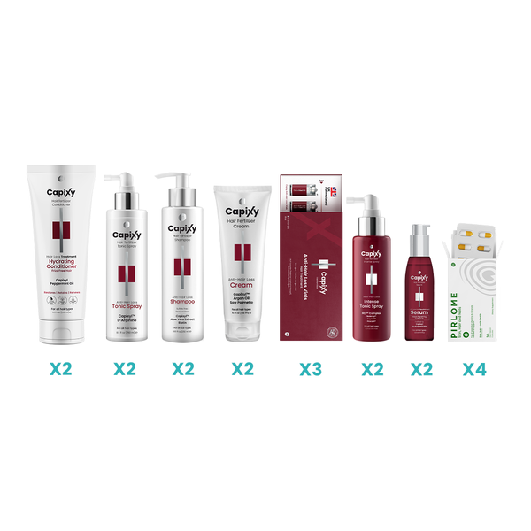 2 Intense+3 Vials+2 Shampoo+2 conditioner+2 Serum+2 Tonic+4 pirlome