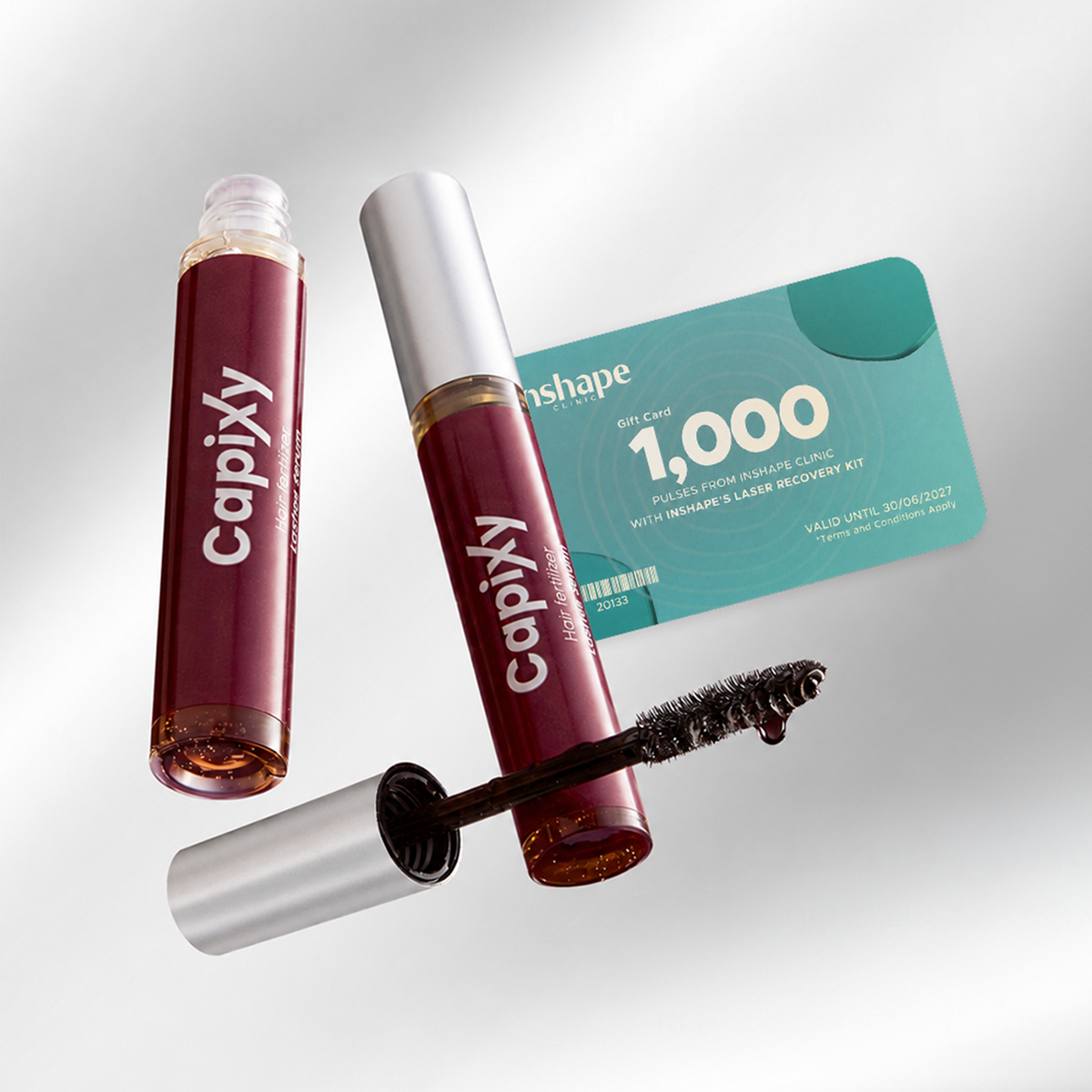 Capixy Lashes Treatment Serum 10ml +  1000 Laser Pulses Card