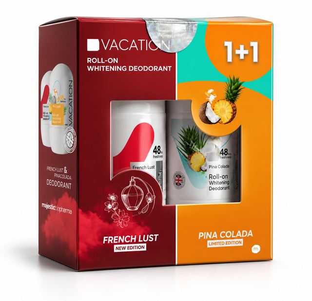 1 Vacation Piña Colada Whitening Deodorant 50 ml + 1 Vacation French Lust Whitening Deodorant 50 ml
