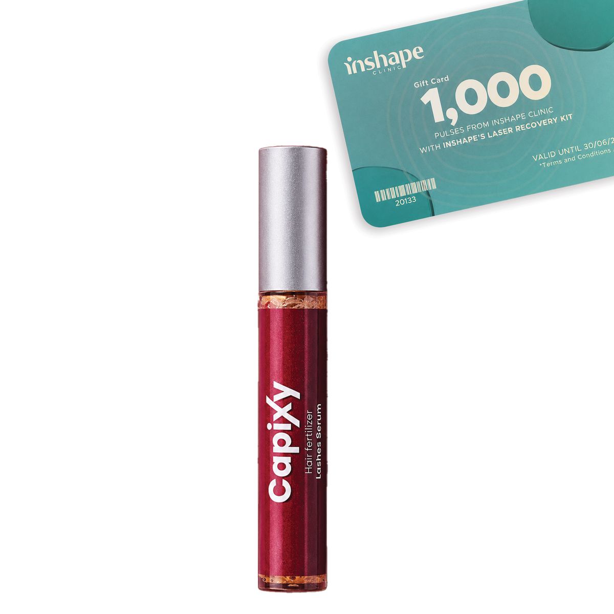 Capixy Lashes Treatment Serum 10ml +  1000 Laser Pulses Card